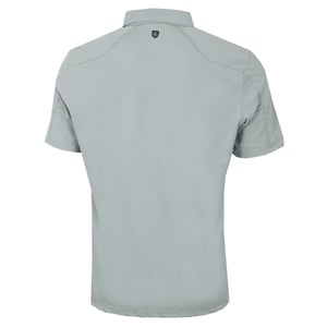 Island Green Heren Gestikt Golf Poloshirt (Slagschip Grijs)