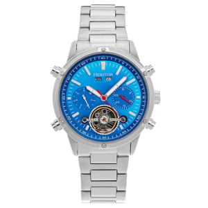 Heritor automatisch Wilhelm semi-skelet armbandhorloge met dag/datum