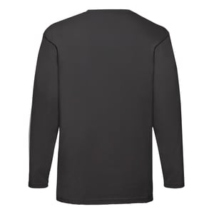 Fruit of the Loom Heren Valueweight T-shirt met lange mouwen (Zwart)