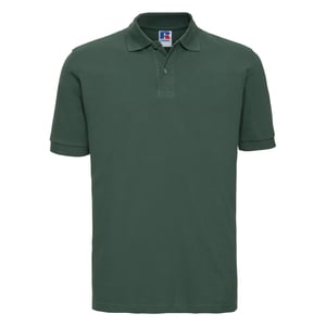 Russell Heren 100% Katoenen Korte Mouw Poloshirt (Fles groen)