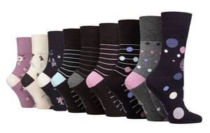 Gentle Grip - Dames 9 Pak Bamboe Sokken - SOLRM423738