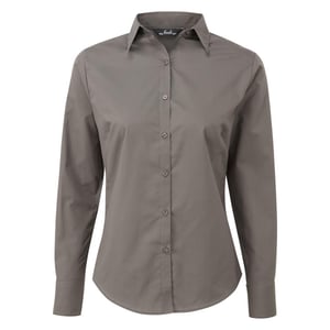 Premier Dames/Dames Shirt Met Lange Mouwen (Donkergrijs)