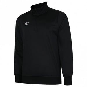 Umbro Heren Club Essential Half Zip Sweatshirt (Zwart)
