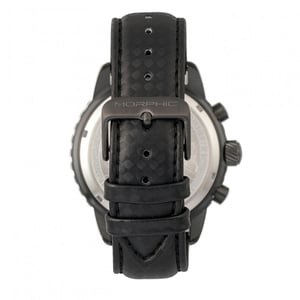 Morphic M51-serie chronograaf horloge met leren band met datum