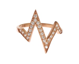 Nialaya Roze Goud 925 Zilver Vrouwen Duidelijke Ring