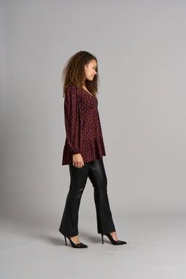 Tuniek met bloemen - Rood