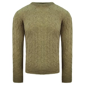 Hackett London Burlington Kabel Heren Bruine Trui