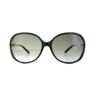 Gucci Zonnebril 0076S 002 Zwart Goud Grijsverloop