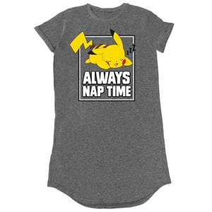 Pokemon Dames/dames Pikachu Heather T-shirtjurk (Donkere Heide Grijs)