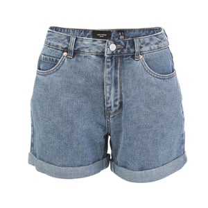 Women's Vero Moda Zuri High Rise Loose Denim Shorts in Denim