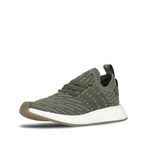 Adidas NMD_R2 Primeknit Lace-Up Groen Synthetisch Damestrainers BY9953