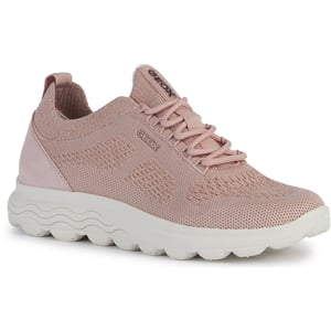 Geox D Spherica A Leren Dames Lichtroze Trainers