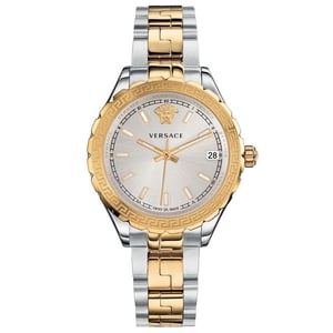 Versace V12030015 Hellenyium Quartz Zilveren Wijzerplaat Dames Horloge