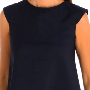 Kurzes Kleid mit ausgestellten Ärmeln und Rundhalsausschnitt 9064 Damen