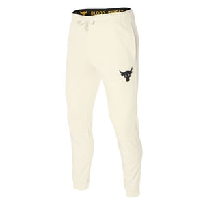 Under Armour Project Rock Heren Beige Terry Track Pants