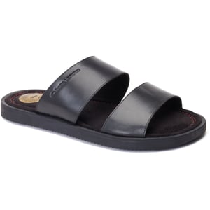 Base London Maven Leren Heren Sandalen Zwart