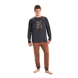 Winterpyjama lange mouw ronde hals MU1 heren
