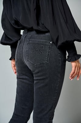 Caroline Tensen Utah Denim Broek Denim Zwart