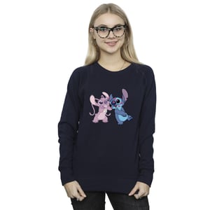 Disney Dames/Dames Lilo & Stitch Kisses Sweatshirt (Marineblauw)