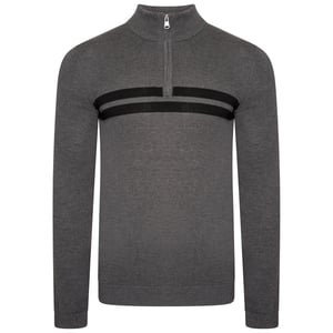 Dare 2B Heren Unite Us Gebreide Half Rits Sweatshirt (Houtskool Grijs/Zwart)