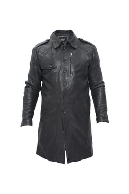 Heren lederen trenchcoat-Hamburg