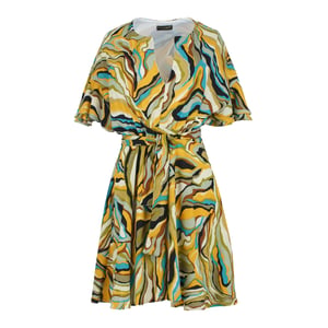 Levendige safari viscose wikkeljurk