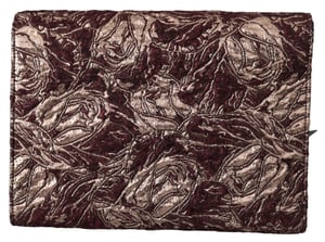 Dolce & Gabbana Bordeaux Jacquard Leren Documenten Aktetas voor Heren