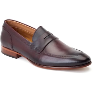 Base London Bruno Leren Heren Bordo Loafers