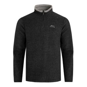Weird Fish Heren Newark Grid Eco Friendly Quarter Zip Fleece Top (Gewassen Zwart)