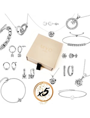 5 verrassingsjuwelen in geschenkverpakking - Oostenrijks kristal