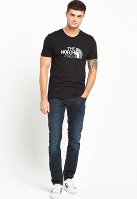 The North Face Heren T Shirt SS Easy Tee Zwart