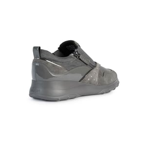 Geox D Zosma B Suède Damessneakers Donkergrijs