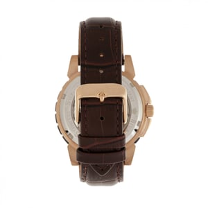 Reign Philippe Automatische Skeleton Leren Band Horloge