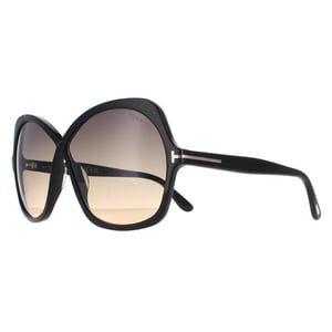 Tom Ford Rosemin FT1013 01B glanzend zwart smoke gradient zonnebril