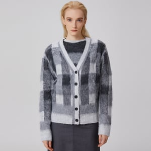 Vest met ruitpatroon