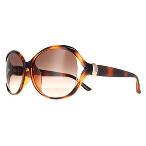 Salvatore Ferragamo Oval Dames Tortoise Bruin Gradiënt SF770SA