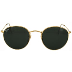 Ray-Ban Zonnebril Round Metal 3447 001 Goud Groen 47 Mm