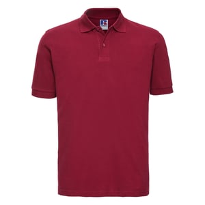 Russell Heren Klassiek Piqué Katoenen Polo Shirt (Klassiek rood)