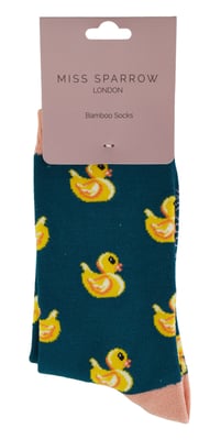 Miss Sparrow - Nieuwe rubberen eendensokken voor dames - Groenblauw