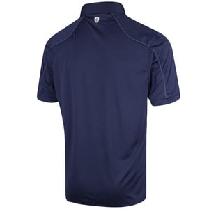 Island Green Heren Gestikt Golf Poloshirt (Marine)