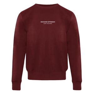 Weekend Offender Logo Heren Wijn Sweater