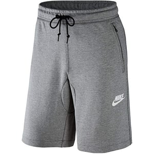Nike Heren Fleece Shorts Grijs Met Zakken Met Rits