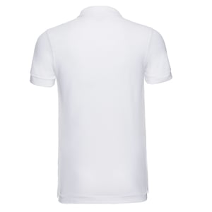 Russell Effen Heren Stretch Poloshirt (Wit)