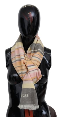 Missoni Heren Multicolor Gestreepte Cashmere Unisex Wrap Sjaal
