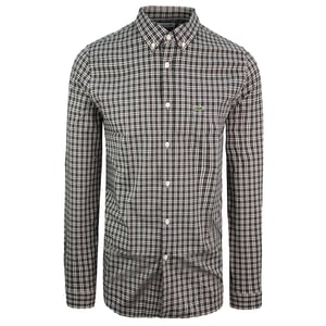 Lacoste Regular Fit Heren Geruit Zwart Overhemd