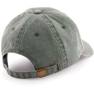 Beechfield Unisex Laag Profiel Vintage Denim-Look Cap (Vintage Olijf)