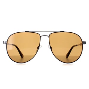 Ted Baker TB1691 Maeve 901 gunmetal met zwart geverfde rand bruine zonnebril