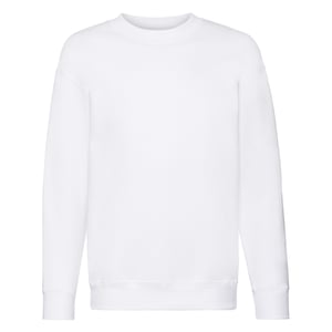 Fruit of the Loom Kinder/Kids Premium Effen Inzet Sweatshirt (Wit)