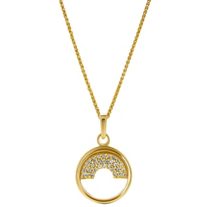 Orphelia 'Tista' Dames 925 Sterling Zilveren Hanger met Ketting - Goud ZH-7586/G