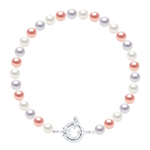 Armband Parels van het water Rank Sweet Ronde 6-7mm Black Luxury 925